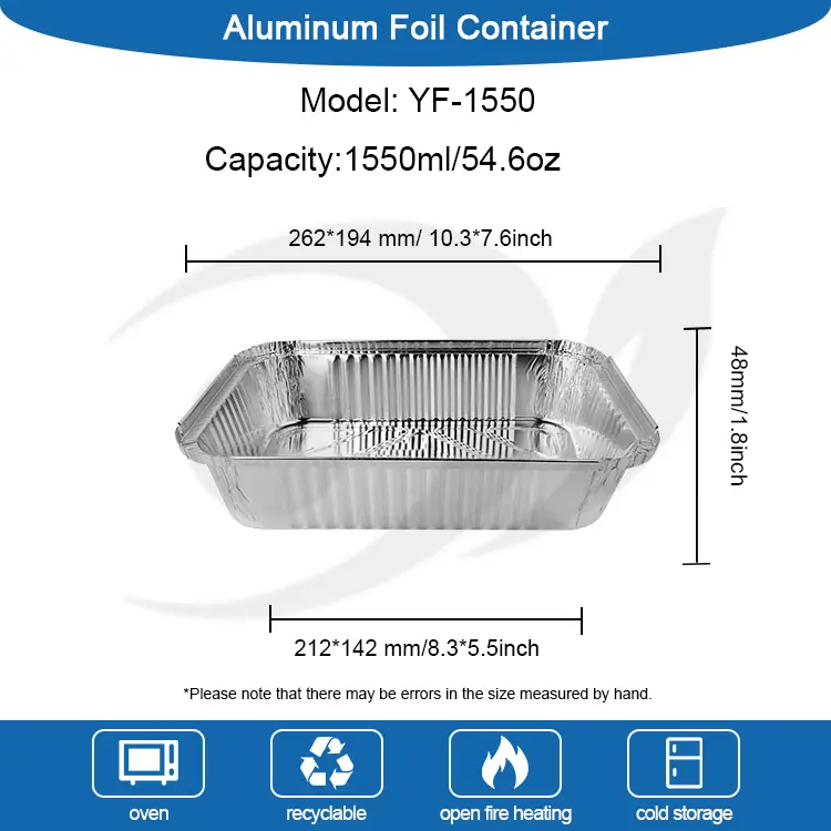 Laukizuzen hartzeko barbakoa Zilarrezko Aluminiozko Paperaren edukiontziak