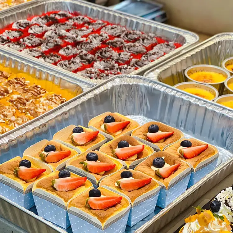 Gaitasun handia ateratzeko labean erretilua zilarrezko aluminiozko paperezko edukiontziak