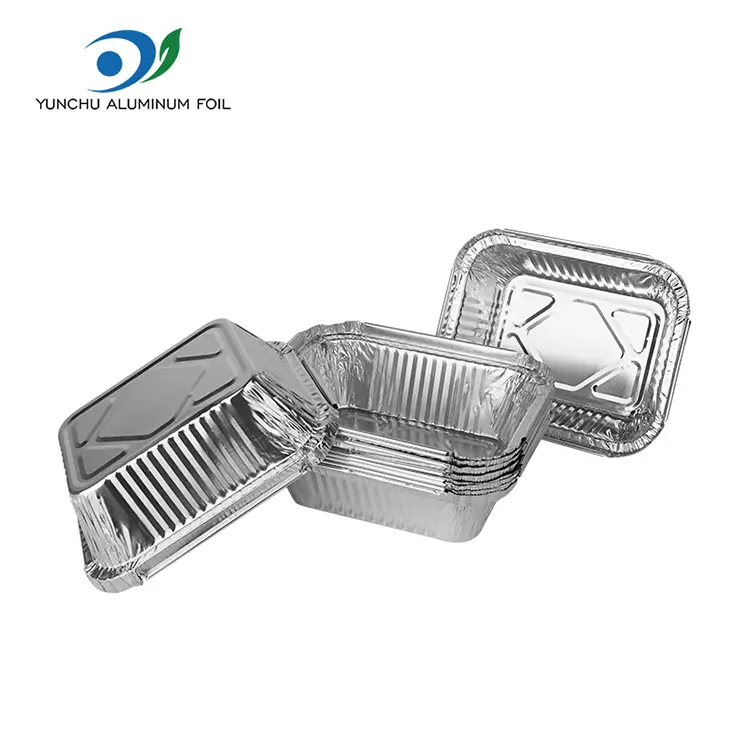 Laukizuzen Barbakoa Zilarrezko Aluminiozko Paperaren edukiontziak Laukizuzen Barbakoa Zilarrezko Aluminiozko Paperaren edukiontziak