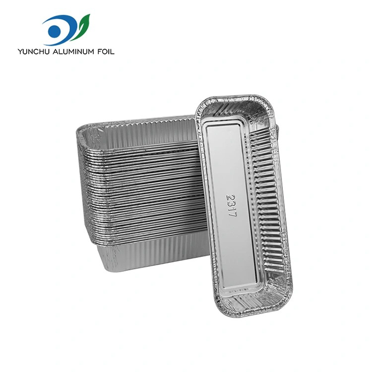 Laukizuzen baguetak Zilarrezko aluminiozko paperezko edukiontziak