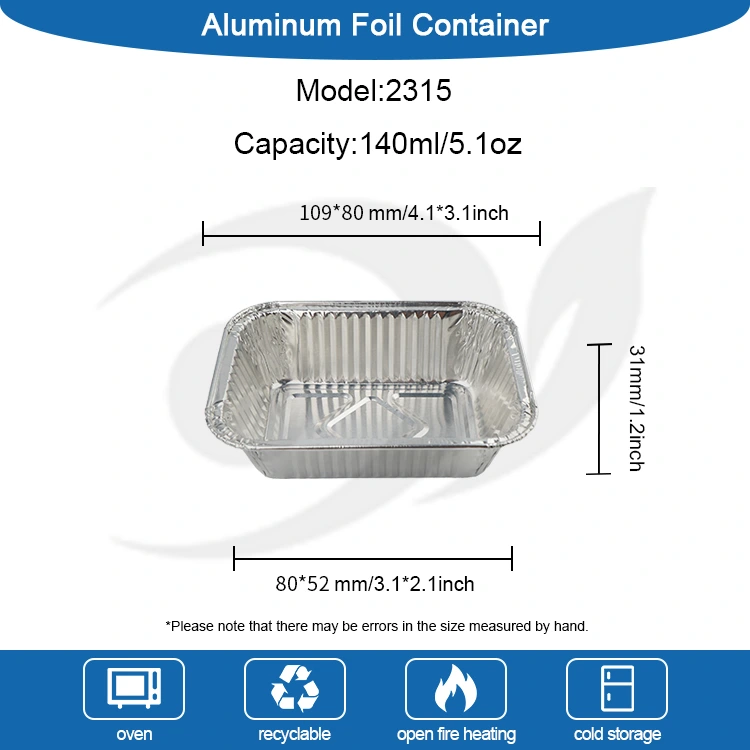 Air Fryer Baking Silver Aluminum Paperezko edukiontziak