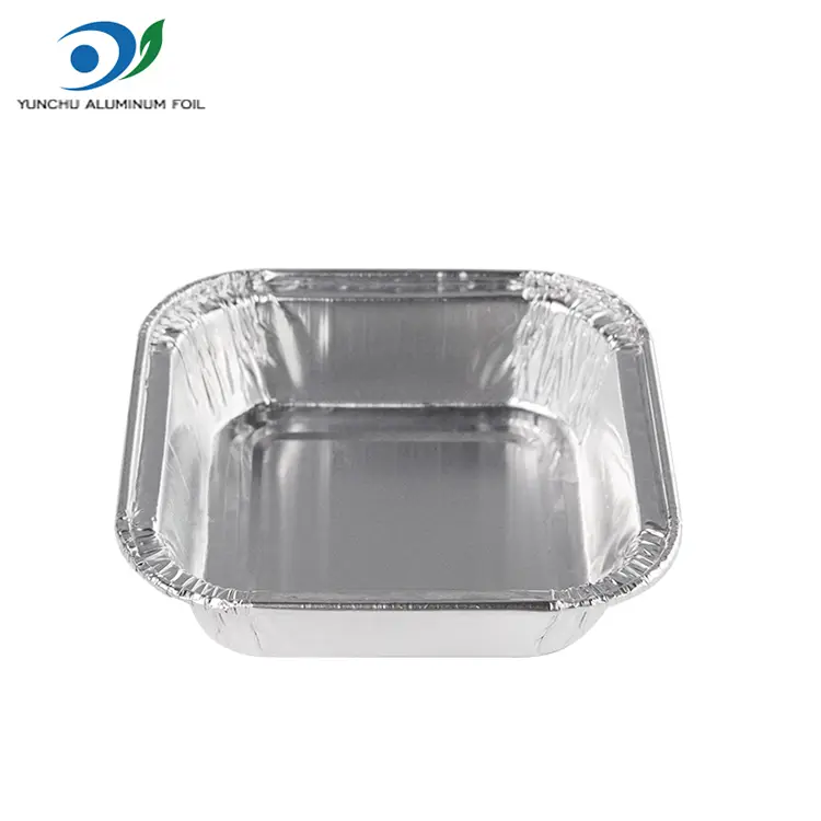 Square Cake Air Fryer Zilarrezko Aluminiozko Paperezko edukiontziak