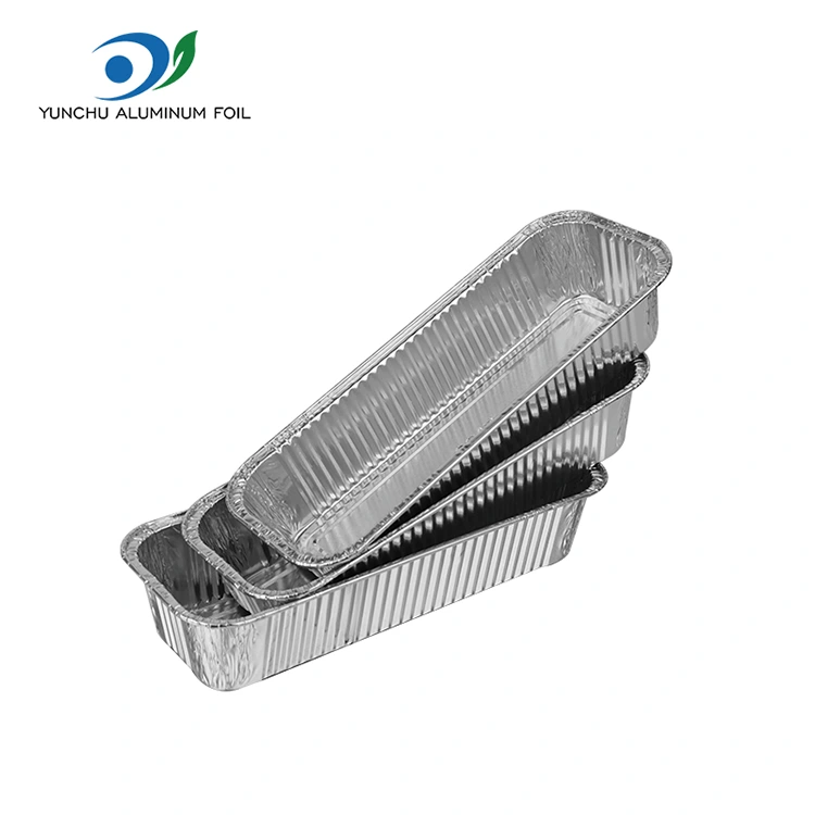 Laukizuzen baguetak Zilarrezko aluminiozko paperezko edukiontziak