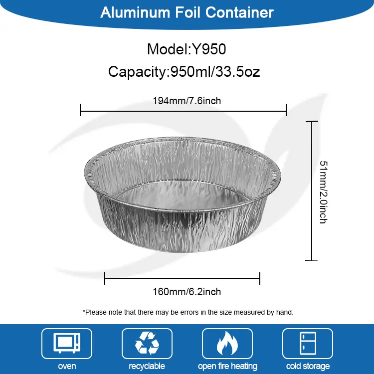 Aire biribila Fryer Zilarrezko Aluminiozko Paperaren edukiontziak