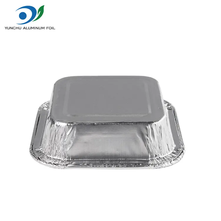 Square Cake Air Fryer Zilarrezko Aluminiozko Paperezko edukiontziak