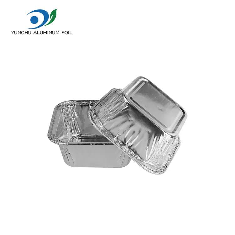 Square Air Fryer Labean Zilarrezko Aluminiozko Paperezko edukiontziak