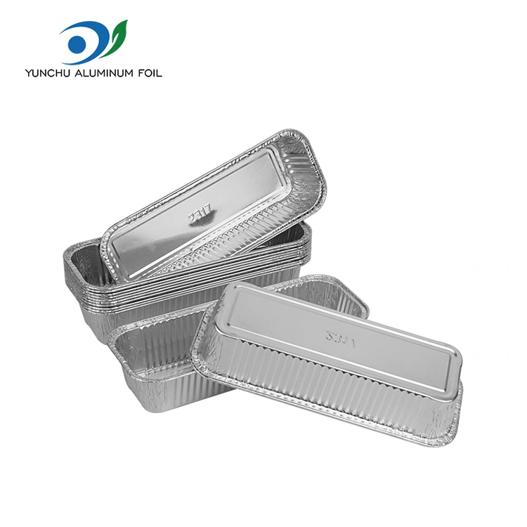 Laukizuzen baguetak Zilarrezko aluminiozko paperezko edukiontziak