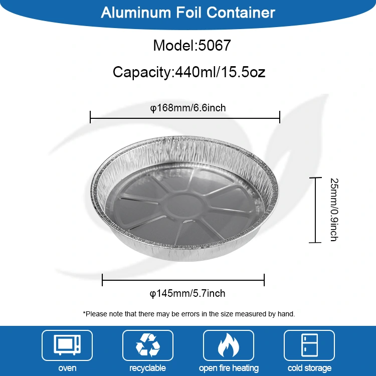 7 hazbeteko zimurrezko pizza zilar zilar aluminiozko paperezko edukiontziak