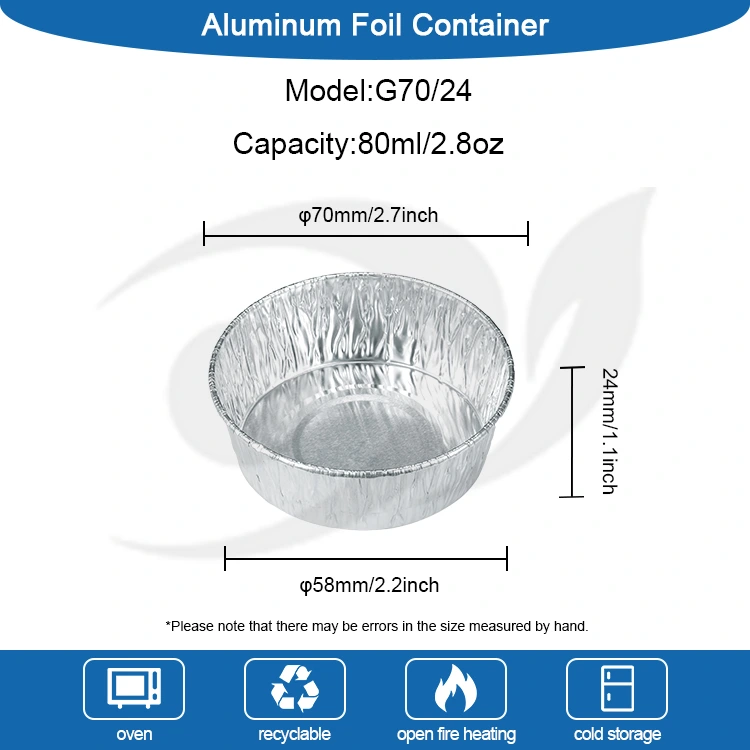 Pastela gozogintza kopa zilarrezko aluminiozko foil elikagaien edukiontzia