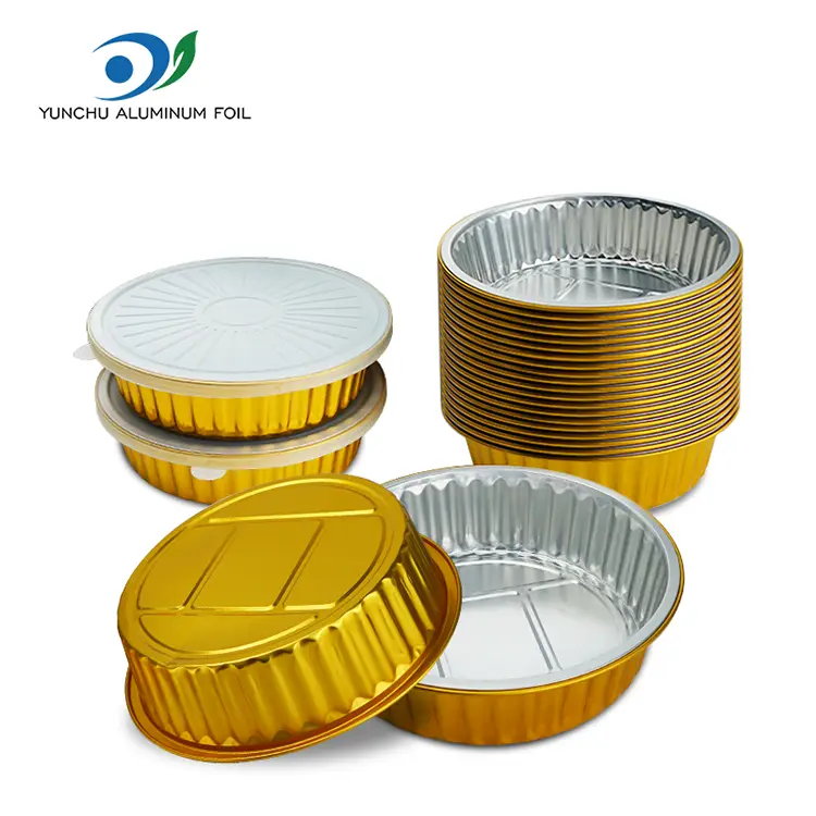 Dotiboak Gratin Urrezko Aluminiozko Paperezko edukiontziak