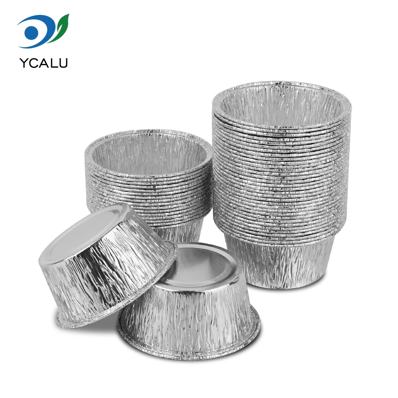 Tarta botatzeko erretilu biribila Zilarrezko aluminiozko paperezko ontziak