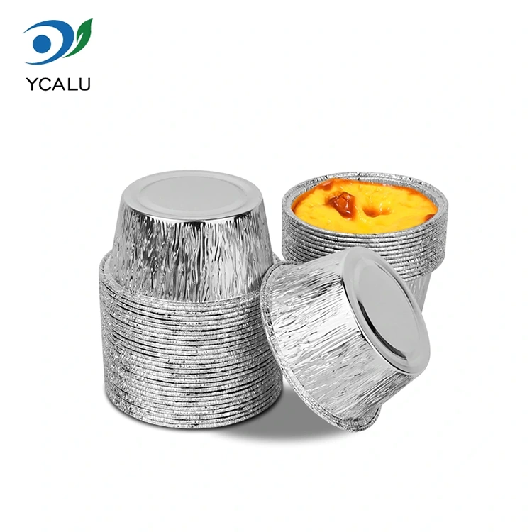 Tarta botatzeko erretilu biribila Zilarrezko aluminiozko paperezko ontziak Tarta botatzeko erretilu biribila Zilarrezko aluminiozko paperezko ontziak