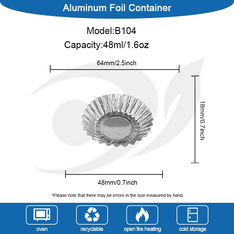 Arrautza tarta tosta txigortutako labean zilarrezko aluminiozko foil elikagaien edukiontzia
