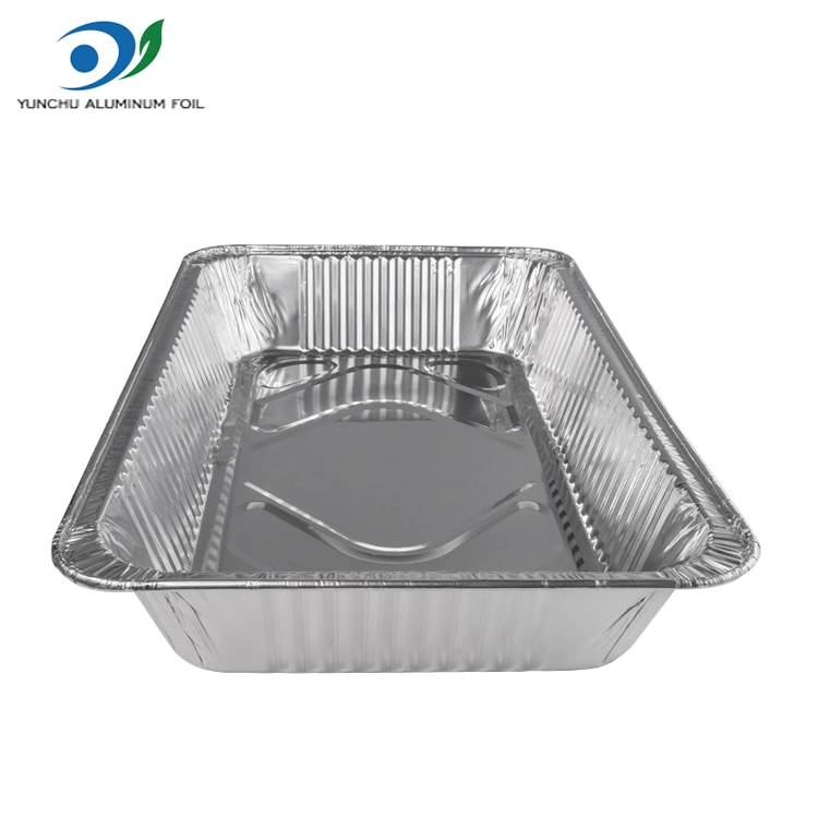 Edukiera handia Kanpoko gozogintza erretilua Zilarrezko aluminiozko paperezko edukiontziak