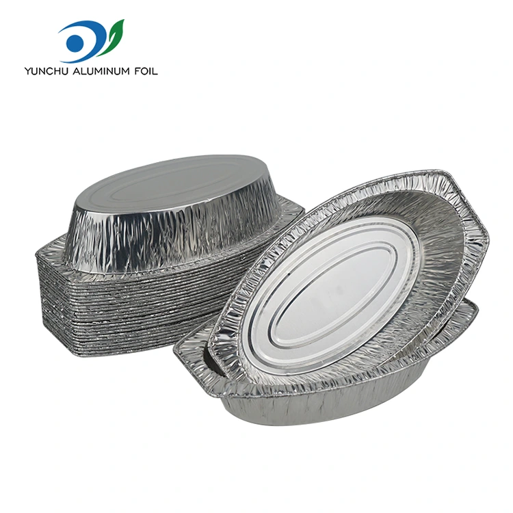 Ogi Oval Ogia Zilarrezko Aluminiozko Paperaren edukiontziak