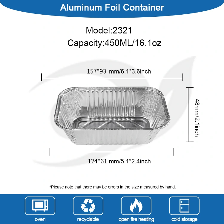 Aire angeluzuzena Fryer Parrilla Zilarrezko Aluminiozko Paperezko edukiontziak