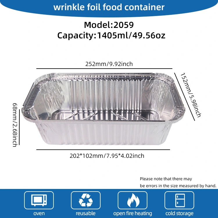 Aire angeluzuzeneko fryer zilarrezko aluminiozko paperezko ontziak