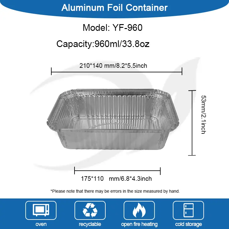 Aire biribila Fryer parrilla Zilarrezko aluminiozko foil elikagaien edukiontzia