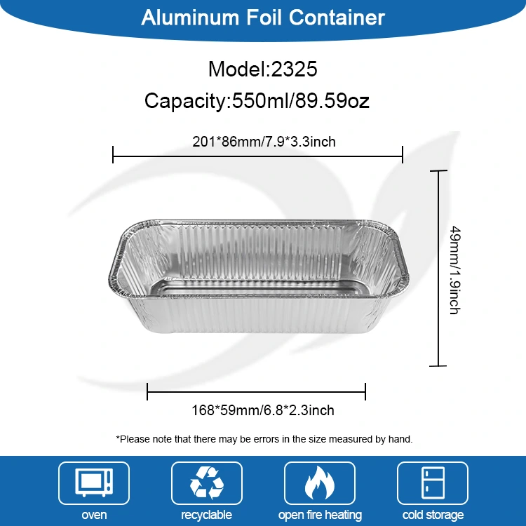 Aire angeluzuzena Fryer eramateko Zilarrezko Aluminiozko Paperezko edukiontziak