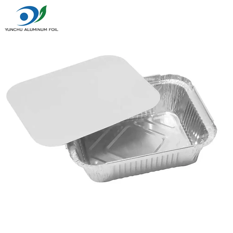 Labean labean dagoen arroza zilarrezko aluminiozko paperezko edukiontziak