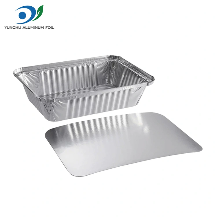 Labean labean dagoen arroza zilarrezko aluminiozko paperezko edukiontziak