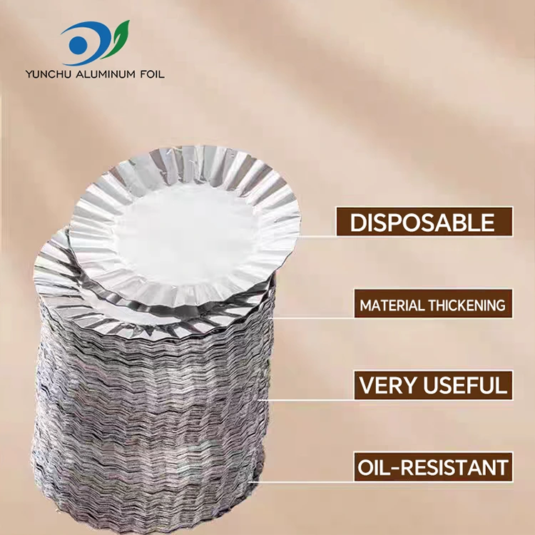 Gozogintza tarta biribila, zilarrezko aluminiozko foil edukiontziarekin