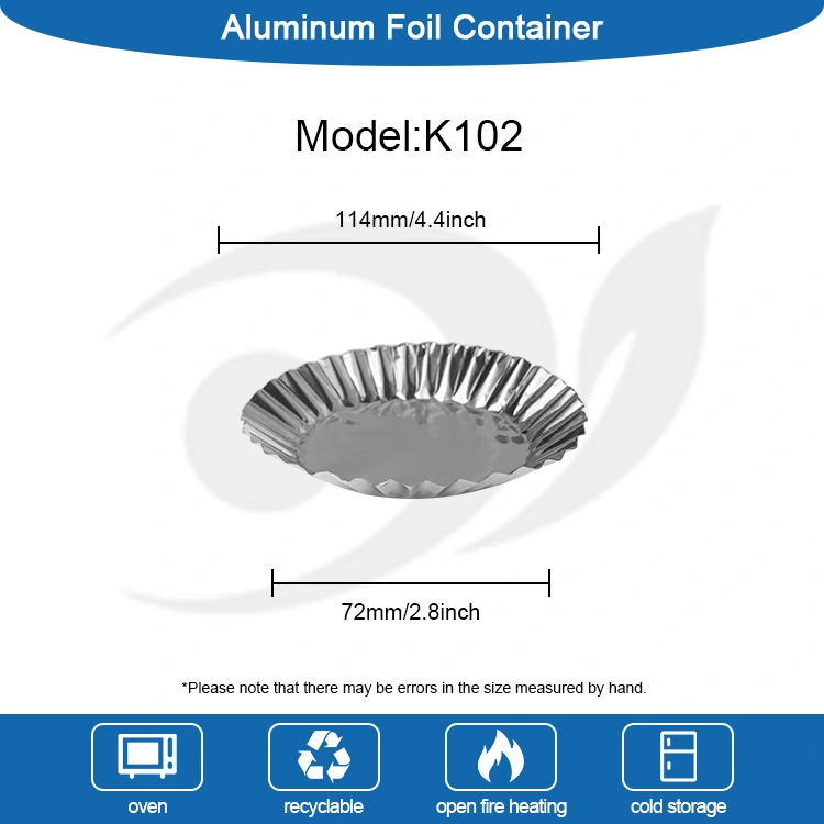 Gozogintza tarta biribila, zilarrezko aluminiozko foil edukiontziarekin