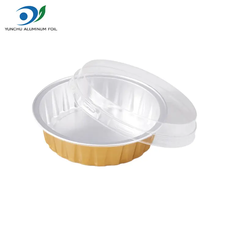 Urrezko labean biribila leuntzeko aluminiozko paperezko edukiontziak