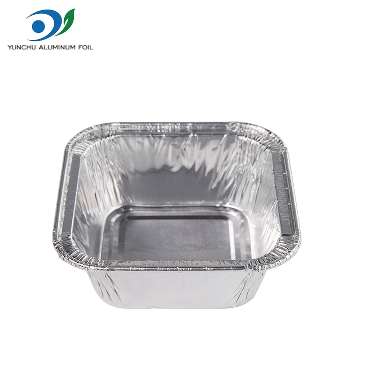 Square Air Fryer Zilarrezko Aluminiozko Paperezko edukiontziak