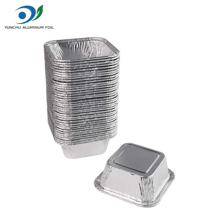 Square Air Fryer Zilarrezko Aluminiozko Paperezko edukiontziak