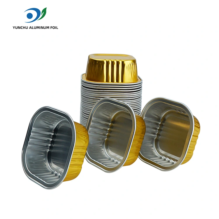 Postreak gozogintza edalontzi karratuak Smoothwall aluminiozko paperezko ontziak